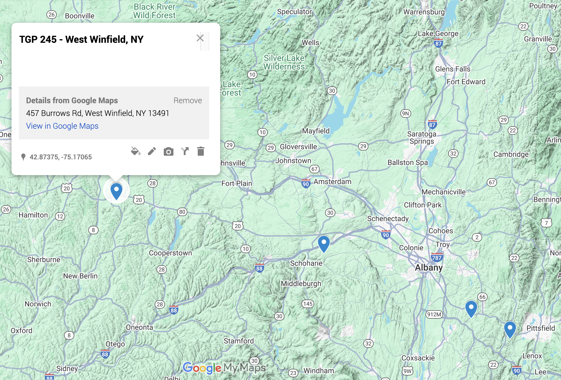 Map of compressor station locations.